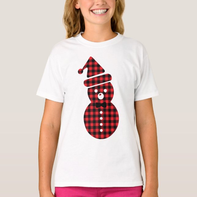 Cute Snowman T-Shirt (Front)