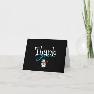 Cute Snowman Thank You  Holiday Card