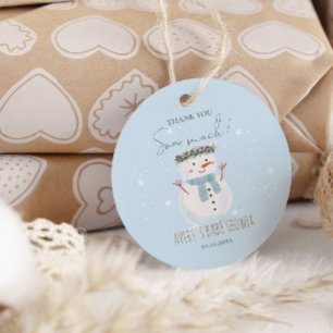 Cute Snowman Thank You Snow Much Favour Tags