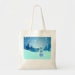 Cute snowman tote bag