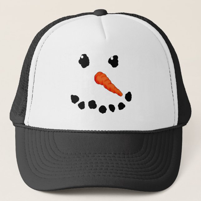 Cute Snowman Trucker Hat (Front)