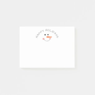 Cute Snowman White Winter Happy Holidays Post-it Notes
