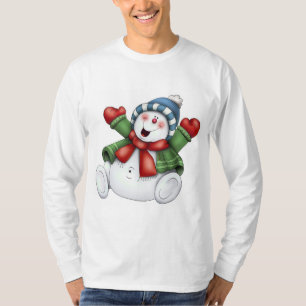 cute snowman winter fun T-Shirt