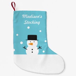 Cute Snowman Winter Snow Christmas For Kids Small Christmas Stocking