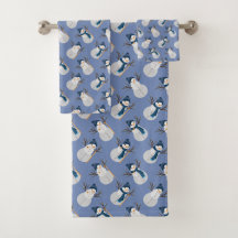 Cute Snowman with Beanie - Editable BG Colour