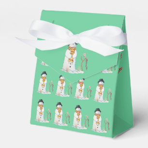 Cute snowman with Christmas stocking Favour Box