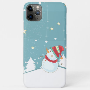 Cute Snowman with Knit Hat and Scarf Case-Mate iPhone Case