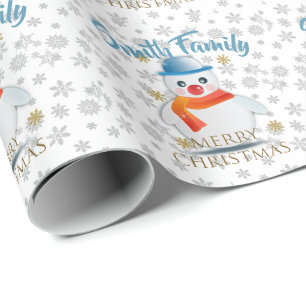 Cute Snowman Wrapping Paper