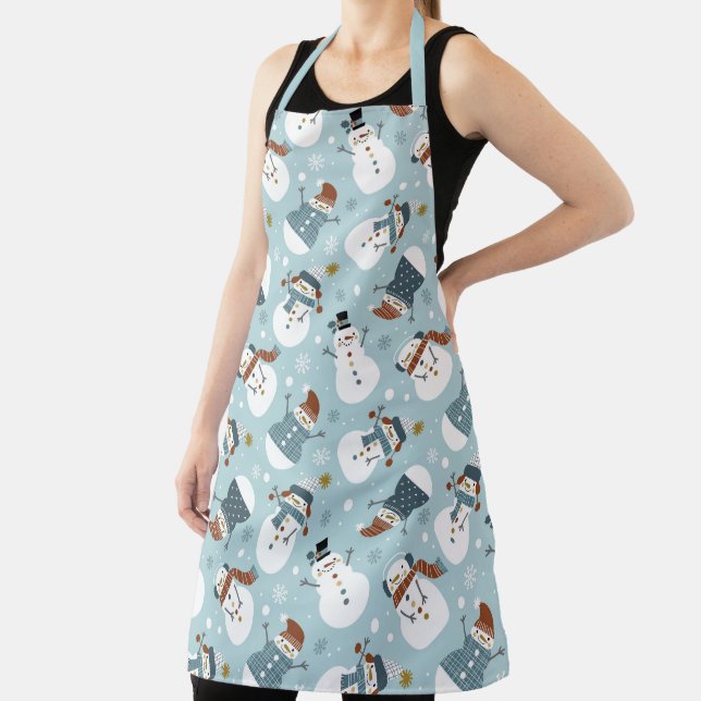 Cute Snowmen Apron (Insitu)