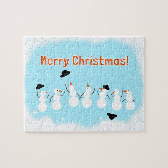 Cute snowmen jigsaw puzzle (Horizontal)