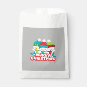 Cute Snowmen Trio Holiday Favour Bags