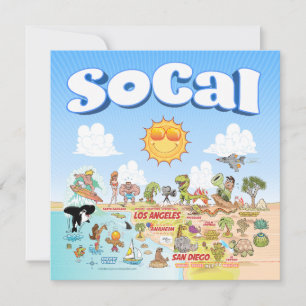 Cute SoCal Blank Invitation