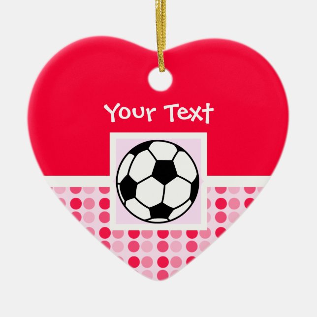 Cute Soccer Ball Ceramic Tree Decoration (Front)