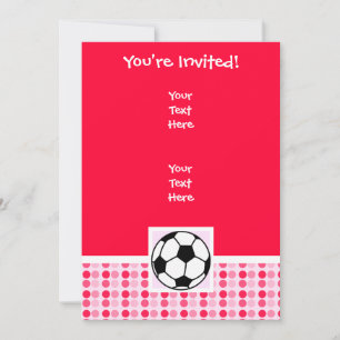 Cute Soccer Ball Invitation