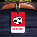 Cute Soccer Ball Luggage Tag<br><div class="desc">Cute Soccer Ball,  personalised luggage tag.</div>