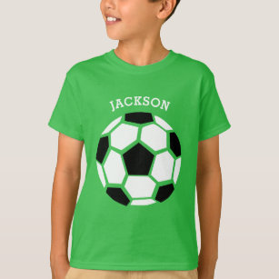 Cute Soccer Ball Personalised Kids Sports T-Shirt