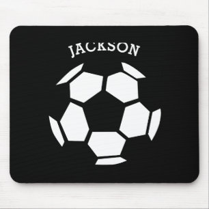 Cute Soccer Ball Personalized Kids Sports T Shirt Mouse Pad