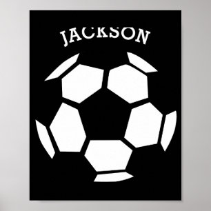 Cute Soccer Ball Personalized Kids Sports T Shirt  Poster
