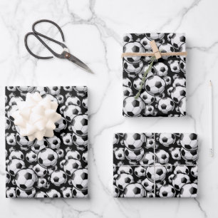 cute Soccer ball sports pattern Wrapping  Wrapping Paper Sheet