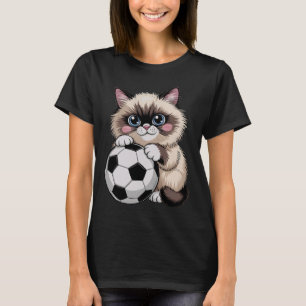 Cute Soccer Birman Just Girl Who Loves Cats Score T-Shirt
