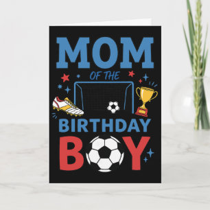 Cute Soccer Birthday Boy Party Soccer Mum  Card