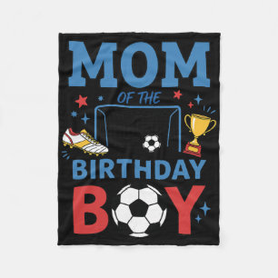 Cute Soccer Birthday Boy Party Soccer Mum  Fleece Blanket