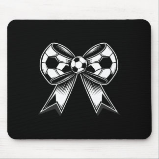 Cute Soccer Byll Coquette Bow Costume Sport Women Mouse Pad
