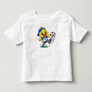 Cute Soccer Chick Football Sports Cartoon Toddler T-Shirt