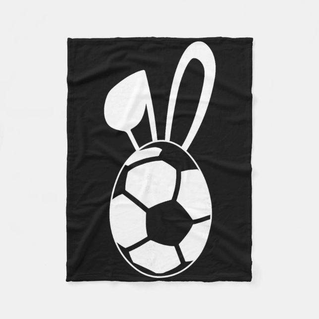 Cute Soccer Egg Shirt - Soccer Easter Egg Gift  Fleece Blanket (Front)