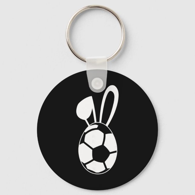 Cute Soccer Egg Shirt - Soccer Easter Egg Gift  Key Ring (Front)