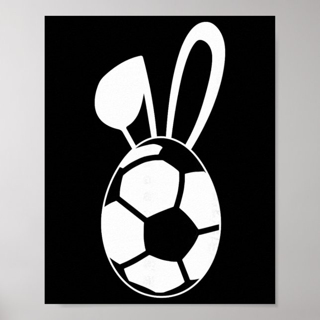 Cute Soccer Egg Shirt - Soccer Easter Egg Gift  Poster (Front)