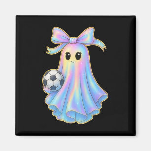 Cute Soccer Ghost Lover Pastel Halloween Coquette Magnet