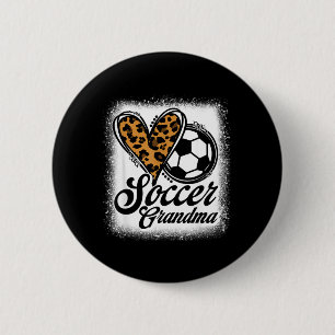 Cute Soccer Grandma Leopard Heart 6 Cm Round Badge