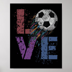 Cute Soccer Love Valentine Game Day Mama Goal Kids Poster