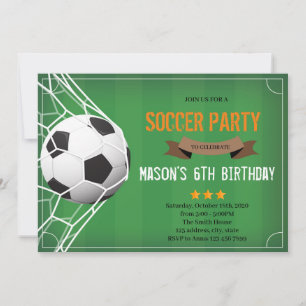 Cute soccer party Invitation