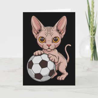 Cute Soccer Sphynx Just Girl Who Loves Cats Ball G Card