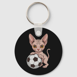 Cute Soccer Sphynx Just Girl Who Loves Cats Ball G Key Ring