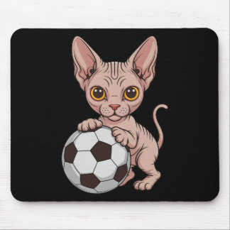 Cute Soccer Sphynx Just Girl Who Loves Cats Ball G Mouse Pad