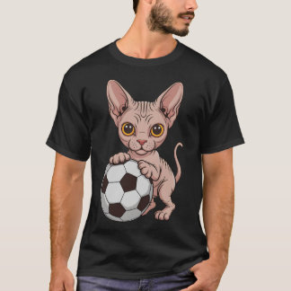 Cute Soccer Sphynx Just Girl Who Loves Cats Ball G T-Shirt