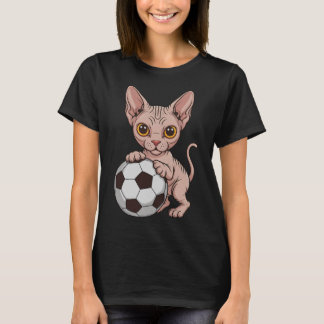Cute Soccer Sphynx Just Girl Who Loves Cats Ball G T-Shirt