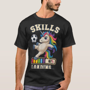 Cute Soccer Unicorn Skills Loading Win Club Coach T-Shirt