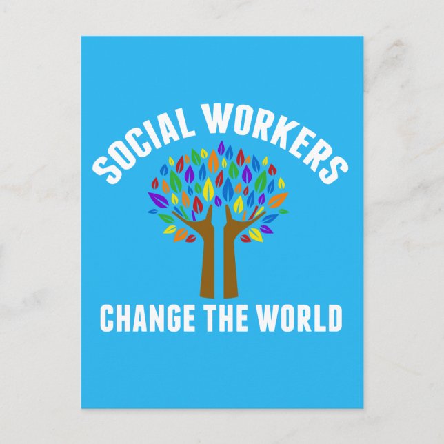 Cute Social Work Quote Postcard (Front)