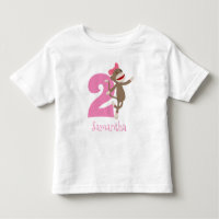 Cute Sock Monkey Girl's Birthday Age