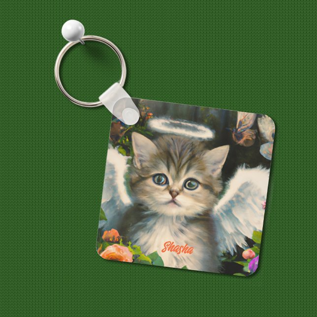 Cute Soft Angel Kitty Key Ring (Creator Uploaded)