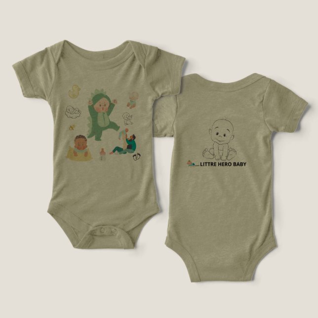 Cute & Soft Baby One Piece – Bella+Canvas Tri-Blen (Design Front & Back)