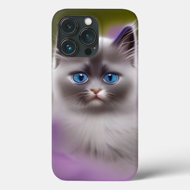 Cute Soft Blue Eyed Himalayan Kitten  Case-Mate iPhone Case (Back)