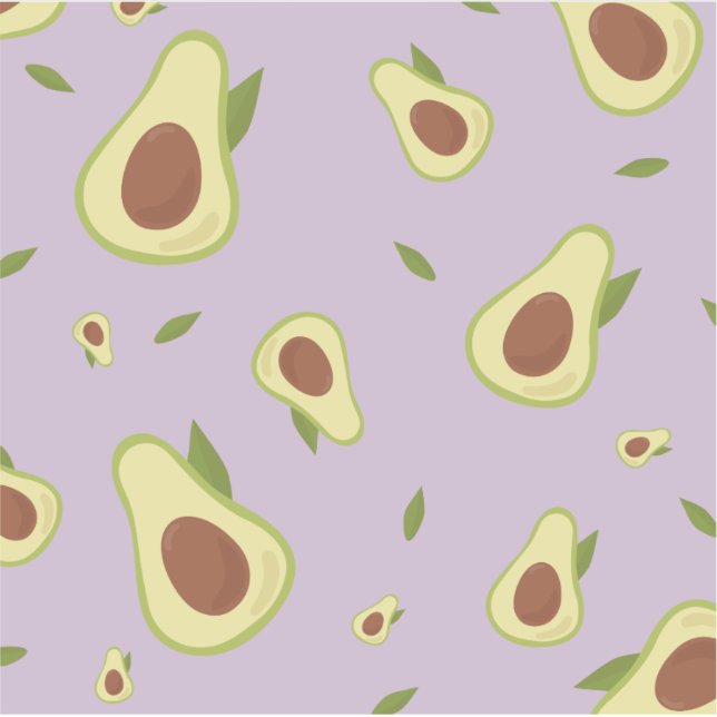 Cute Soft Pastel Green Minimalist Avocado Pattern (Front)
