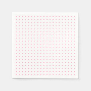 Cute Soft Pastel Pink Hearts Pattern Napkin