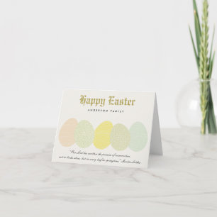 CUTE SOFT SUBTLE PASTEL EASTER EGGS PERSONALIZED HOLIDAY CARD