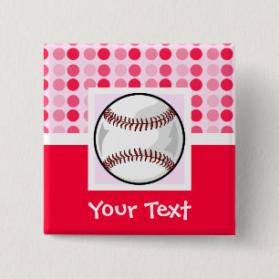 Cute Softball 15 Cm Square Badge